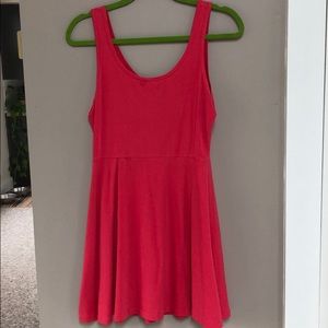Express pink skater dress